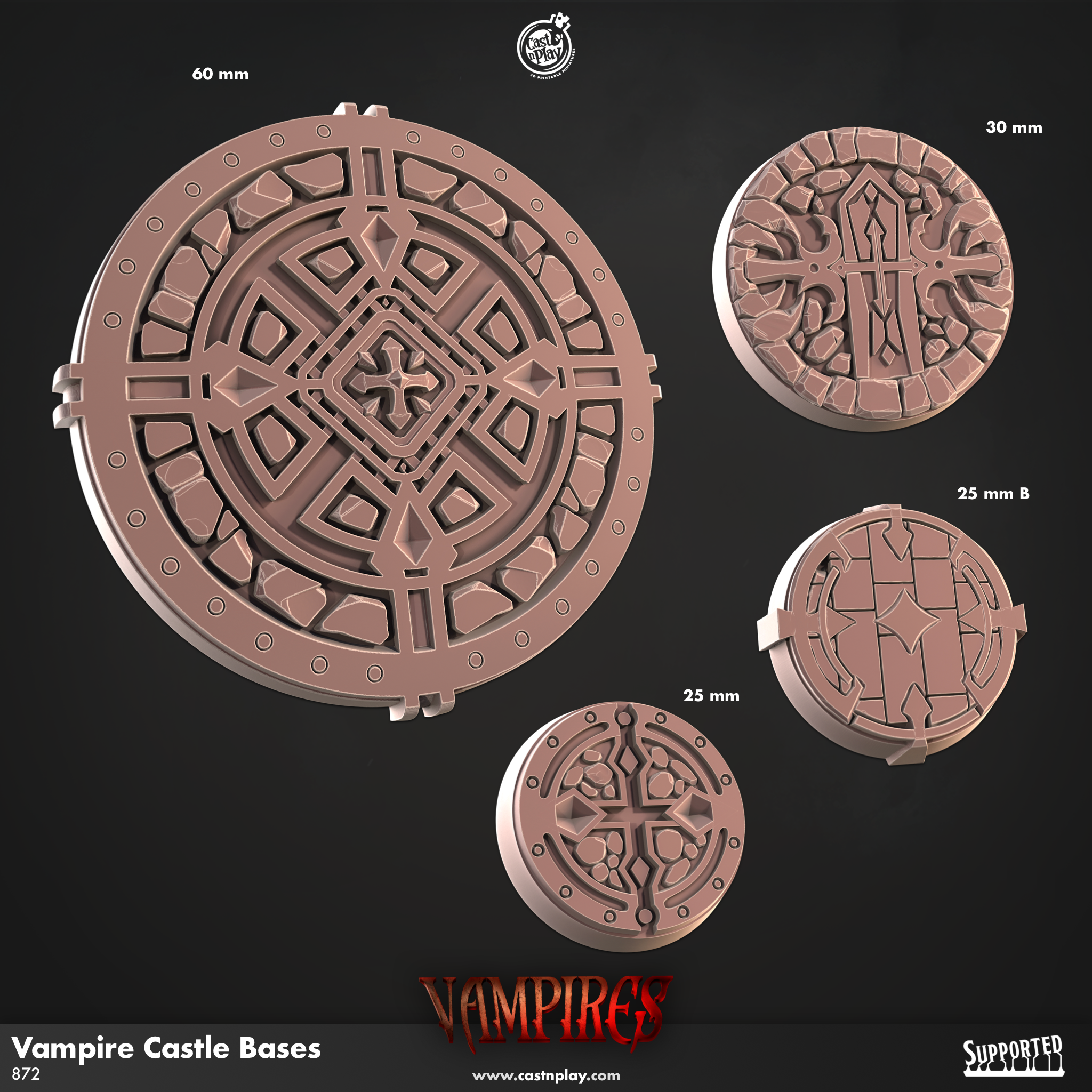 Vampire Castle Bases (Pre-Supported) | Cast n Play